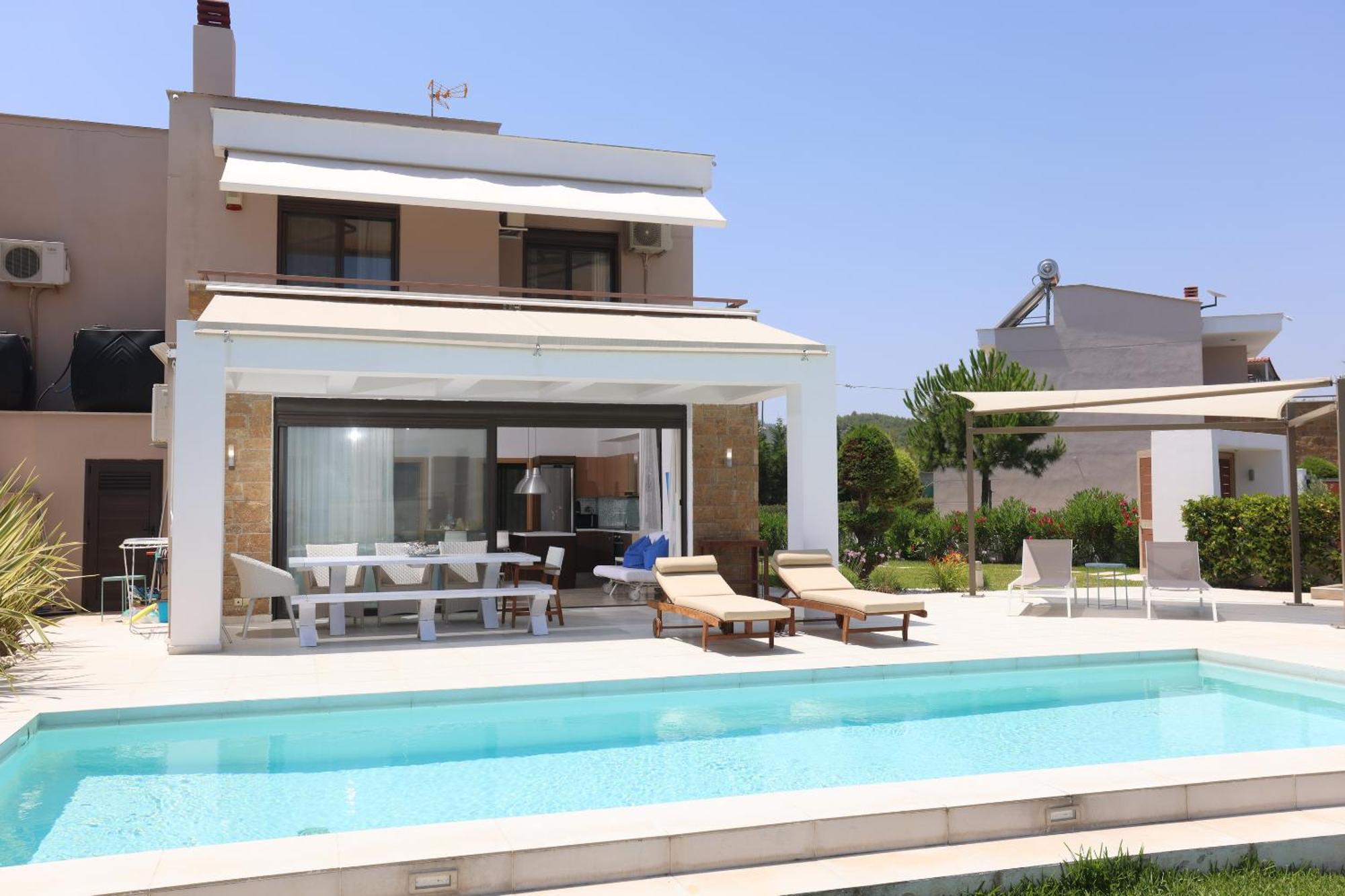 Villa Ricolina Hanioti Bagian luar foto